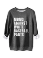 Detail of grey fleece sweatshirt showing the soft white lining and ribbed cuff finish - Dark Gray
