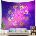Sterrenhemel mandala wandtapijt met goudkleurig bloempatroon voor wanddecoratie - Gouden Mandala (7)