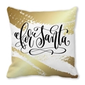 Star and moon Christmas pillowcase with for Santa print in gold on peach skin fabric - White Gold Brush For Santa Style (4882101206977)