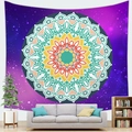 Starry sky mandala tapestry with colorful celestial patterns for home wall decor - 150x100cm (Peach Skin) / Multicolor Mixed Mandala (4)
