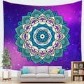 Wandtapijt met mandala-patroon en paarse sterrenhemel voor woningdecoratie - Boheemse Sterrenhemel (3)