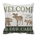 Christmas cabin throw pillow cover featuring forest animals and buffalo plaid patterns - Standard Square (45*45cm) / American Country Forest Animal Style (15)