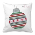 Merry Christmas peach skin pillowcase with colorful festive ornament ball design - White Colorful Christmas Ball (25) / 18x18 Inch
