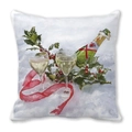 Christmas deer collection pillowcase with champagne bottles and festive winter patterns - Champagne Holly Celebration Style (32)