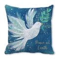 Minimalist peach skin pillowcase featuring peace dove and Peace on Earth gold text - Peace On Earth Dove (19)