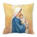 Exotic portrait pillowcase featuring Virgin Mary and Baby Jesus watercolor art - Classic Watercolor Madonna Style (8) / 45cmx45cm (Cover Only)