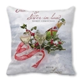 Christmas peach skin pillowcase with champagne print and Sister-in-law holiday message - Champagne Xmas Celeb (21) / 18x18 Inch