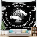 Ασπρόμαυρη ταπετσαρία Ouija με σχέδιο ήλιο και φεγγάρι για διακόσμηση τοίχου σαλονιού - Στυλ Ouija Board Α/Μ (11)