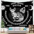 Ασπρόμαυρη ταπετσαρία Ouija με μυστικιστικό σχέδιο γάτας Sphynx για τοίχο - Στυλ Γάτα Σφίγγα Απόκρυφο (12)