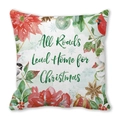 Christmas floral bird pillow cover with festive cardinal and holiday text print - All Roads Lead Home Christmas Style (26)