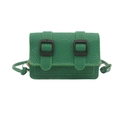 Mini sac bandoulière vert grainé avec boucles noires et bandoulière fine en similicuir - Vert