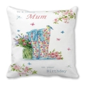 Housse de coussin carrée avec bottes de pluie fleuries pour l'anniversaire de maman - Souhait d'Anniversaire pour Maman (25)