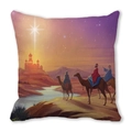 Exotic Three Wise Men portrait cushion cover in soft peach skin fabric print - Exotic Three Wise Men Style (39) / 45cmx45cm (Cover Only)