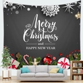 Detail of Christmas wall tapestry with festive motifs like pine cones and ornaments - Exquisite Snowflakes and Starry Sky (10)