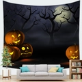 Halloween wandtapijt met pompoenen en maan voor moderne woonkamer wanddecoratie stijl - 100X70 / Perzikzacht Stijl 7