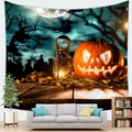 Halloween pumpkin lantern and dark forest tapestry for indoor home wall decoration - Forest Pumpkin (9)