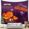 Arazzo di Halloween con zucca fantasmi e pipistrelli per decorazione soggiorno - Stile 9