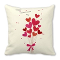 Pink Happy Valentine's Day peach skin pillowcase with heart balloon and bow design - Heart Balloon Bouquet Style (14)