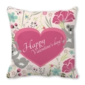 Peach skin pillowcase featuring koalas and pink heart with Happy Valentine's day text - Koala Floral Heart (11)