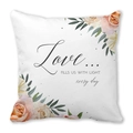 Floral peach skin pillow case with Love Fills Us With Light text for Valentines - Pink Orange Flower Love Fills Us (16)