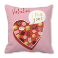 Pink peach skin pillowcase featuring a Valentine chocolate heart and I Pick You text - Chocolate Heart Box Style (20)