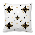 Federa quadrata con stelle nere dorate e scritta You Are My Star stampata - Stile stella oro nero You Are My Star (27)