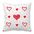 Funda de cojín cuadrada con corazones rojos y letras XOXO rosas para San Valentín - Corazones de Letras XOXO Rosas (26)
