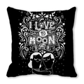 Peach skin pillowcase featuring I love you to the moon and back romantic black and white design - Black White Cartoon Couple Phrase (29)