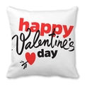 Weißer Valentinstag Kissenbezug mit rotem Herz und Amor-Pfeil Motiv für Dekoration - happy Valentine's day Cupid Pfeil (3)