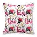 Peach skin pillowcase with sweet love hearts and strawberry print for home decor - Strawberry Sweet Love (18)