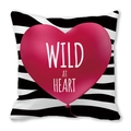 Housse de coussin zèbre avec motif de ballon de cœur rose Wild at Heart - Style Fond Zèbre Ballon Cœur Wild At Heart (18)