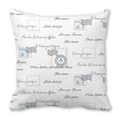 Vintage romantic love letter print pillowcase with peach skin velvet texture - Vintage Postmark and Letter