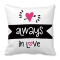 White Happy Valentine's Day peach skin pillowcase with Always in Love heart design - Always in Love (7)