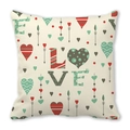 Valentine Peach Skin pillowcase with Love typography and colorful heart patterns - LOVE Art Text (5)