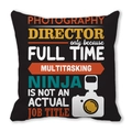 Black photography quote peach skin pillowcase with creative colorful typography - Photographer Career Fun Quote Style (13)
