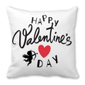 Federa per cuscino San Valentino con motivo Cupido, cuore rosso e scritte festive - HAPPY Valentine's DAY Cuore Cupido (14)