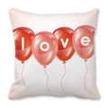 Federa bianca con stampa palloncini d'amore per regalo di San Valentino - Sfondo Bianco Palloncino Lettera Rosso Love (18) / 45x45cm