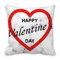 Housse de coussin carrée à motif marbre avec cœur rouge pour la Saint-Valentin - Style Grand Coeur Rouge Texture Marbre (13)