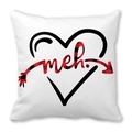 Housse de coussin en peau de pêche avec motif cœur flèche et carreaux Buffalo - Design meh Flèche à travers Cœur (28)