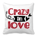 Federa quadrata con stampa Crazy in love rossa e nera e motivi di cuori e frecce decorative - Crazy in love (20)