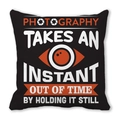 Black peach skin pillowcase with a creative camera shutter design for photographers - Shutter Eye Creative Design Style (23)