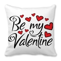 Federa bianca di San Valentino con scritta Be my Valentine e cuori rossi - Be my Valentine (24)