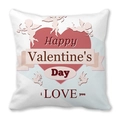 Valentine's pillowcase with Cupid silhouette and Happy Valentine's Day text on white - 18x18 Inch / Cupid and Peace Doves (10)