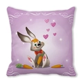 Lavender peach skin pillowcase featuring a cute bunny illustration and heart patterns - Purple Rabbit Illustration (15)