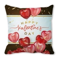 Housse de coussin en peau de pêche avec ballons de cœur Happy Valentine's Day - Style Ballon Coeur Texture 3D (24)