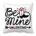 Square peach skin pillowcase with 'Be Mine' text and cowboy boots for Valentine's Day - Be Mine Cowboy Boots (26)