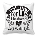 White peach skin pillow case with Best Friend For Life Husband and Wife heart print - Husband and Wife Best Friend (28)