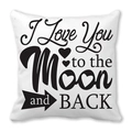 Happy Valentine's Day peach skin pillowcase with I Love You to the Moon and Back print - Love You To The Moon (29)