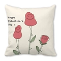 Valentinstag Kissenbezug mit roten Rosen und Happy Valentine's Day Schriftzug - Rote Rosen Valentinsgruß (1)
