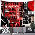 Tapiz de música rock con motivos de guitarra y discos sobre un sofá gris moderno - 1 / 230x180(Piel de Melocotón)